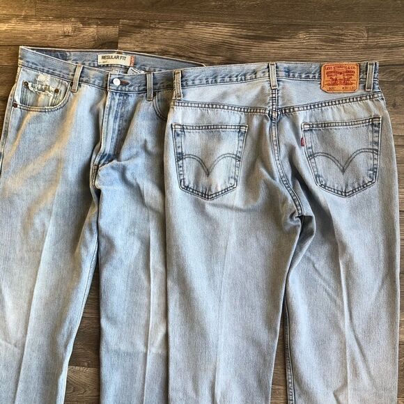 Levi’s 505 Regular Fit Distressed Jeans 36 X 30 (price is for 1 pair) - Picture 5 of 7